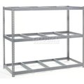 Global Equipment Wide Span Rack 96Wx24Dx96H, 3 Shelves No Deck 1100 Lb Cap. Per Level, Gray 601733